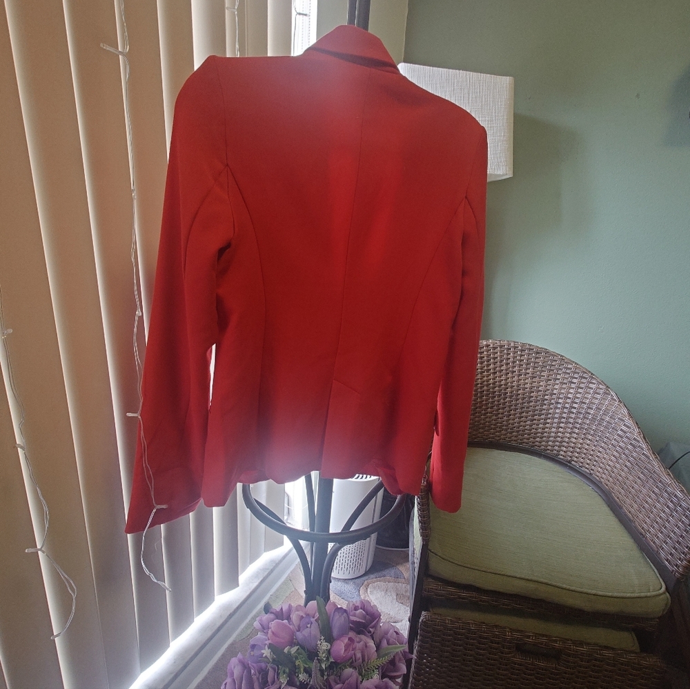 Women's Ambiance Red Blazer - Picture 2 of 5